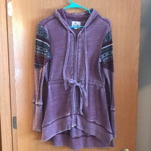 High-low boho sweater top